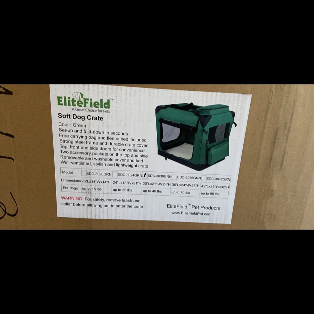 Brand new soft dog crate